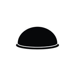 Fototapeta premium Black silhouette of a dome-shaped with thin base