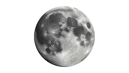 Naklejka premium A close-up view of the moon's surface in space