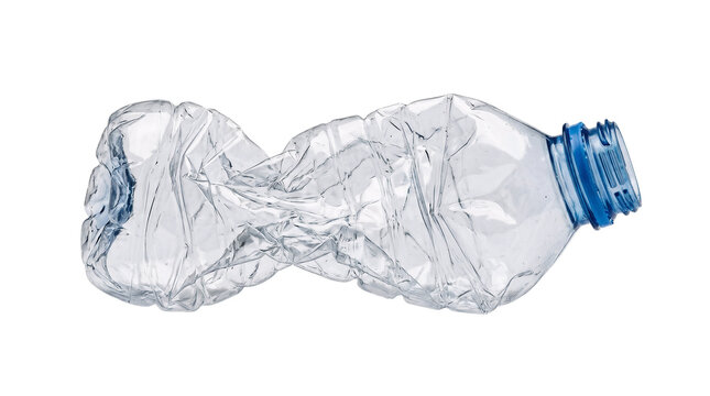 3d rendered blue plastic bottle isolated on white