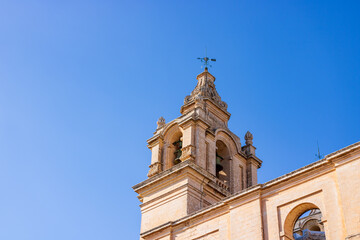 Fototapeta premium Historic fortified city of Mdina with ancient stone walls and architecture in Malta