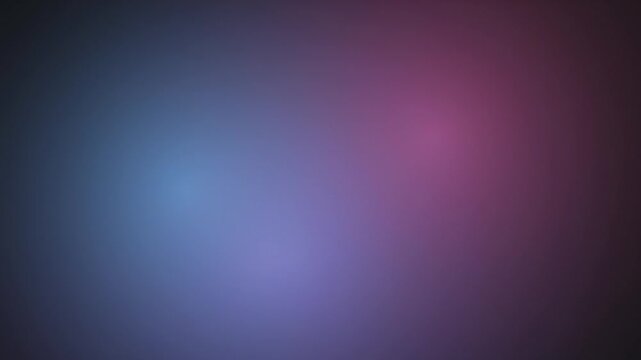 Soft blue and pink neon light spots moving slowly on a dark purple gradient background for modern digital design