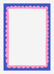 Hand drawn decorative frames and borders set in doodle style, simple abstract outlines for invitations, cards, and design templates © bosotochka