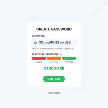 Create Password Password Creation Form With Password Input Field