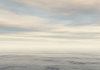 Obraz premium A vast, featureless expanse under a pale, abstract sky. This dreamlike, minimalist void suggests emptiness, potential, and the infinite, potential, desolation, gray