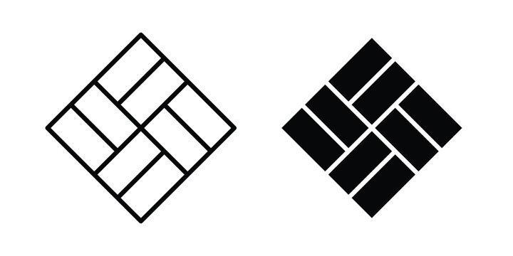 Paving icon concept. Thin line symbol. Solid icons