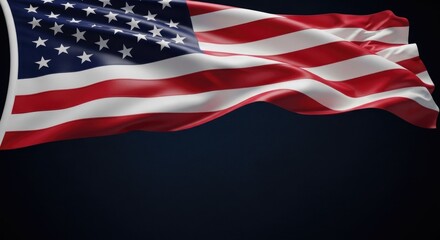 Fototapeta premium Patriotic 4th of july american flag celebrating independence day with stars and stripes