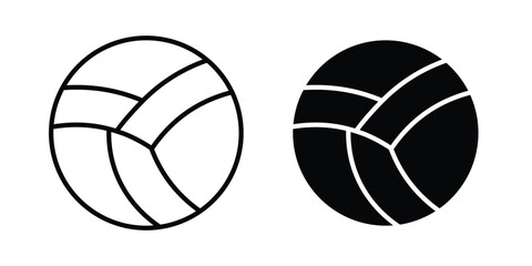 Fototapeta premium Volleyball ball icon concept. Thin line symbol. Solid icons