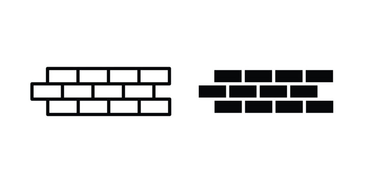 Wall icon concept. Thin line symbol. Solid icons