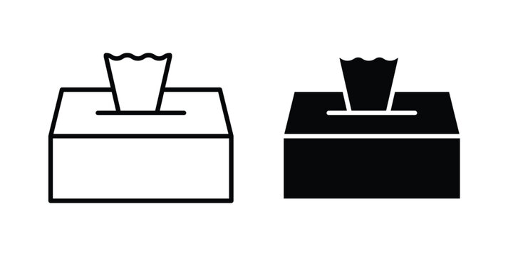 wet tissue wipes icon concept. Thin line symbol. Solid icons