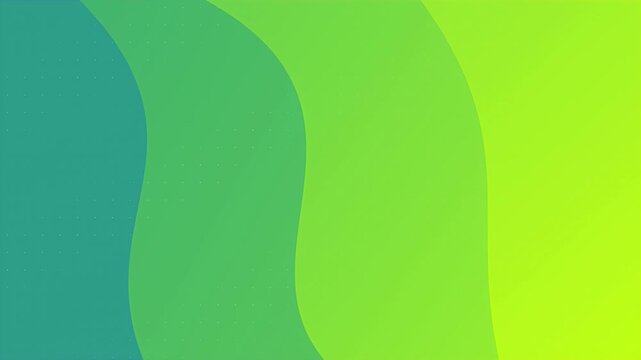 Seamlessly looping abstract background featuring organic green and teal wavy shapes in a flat design style