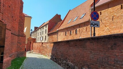 Polska, Grudziądz - widok na uliczkę starego miasta.