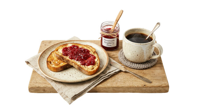 Honey tea and toast are a nice breakfast