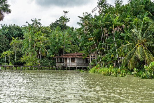 River boat tour on the Guama River at Belem do Para, a city on the north area of Brazil.