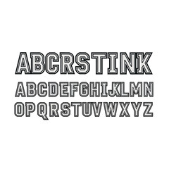 Obraz premium Modern Typography Alphabet Letter A Vector Poster Featuring Minimal Black Character Layout with Creative Font Variations Educational Design Elements and Stylish Monochrome Composition Suitable for Bra