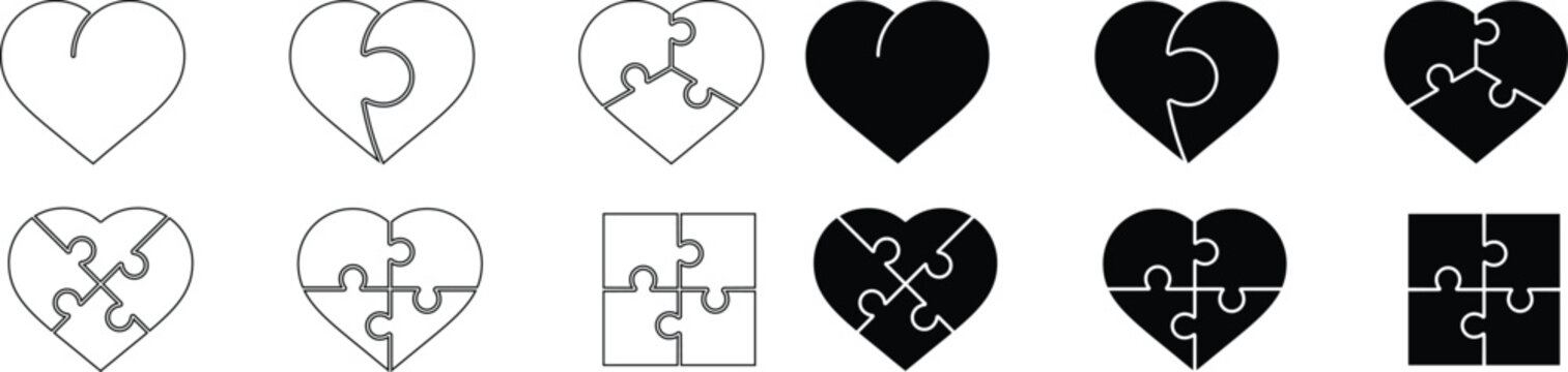 Heart shaped puzzle  