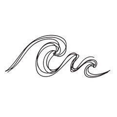 Obraz premium Elegant abstract line ribbon forming a flowing monochrome curve.