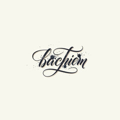 Fototapeta premium Elegant Cacchion Script Typography Vector Artwork Featuring Luxurious Handwritten Calligraphy with Smooth Decorative Swashes Sophisticated Monochrome Styling and Premium Lettering Composition Ideal fo