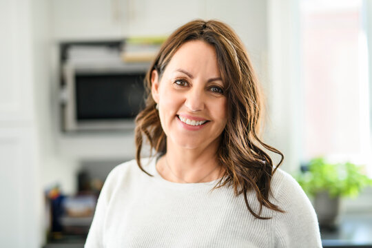 Senior woman relaxing at home apartment