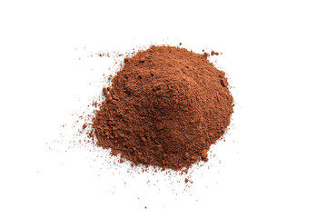 Pile of ground coffee on white background © Pixel-Shot