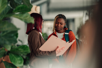 University advisor and student engaging in a mentorship session, reviewing documents and planning for academic success © Zamrznuti tonovi