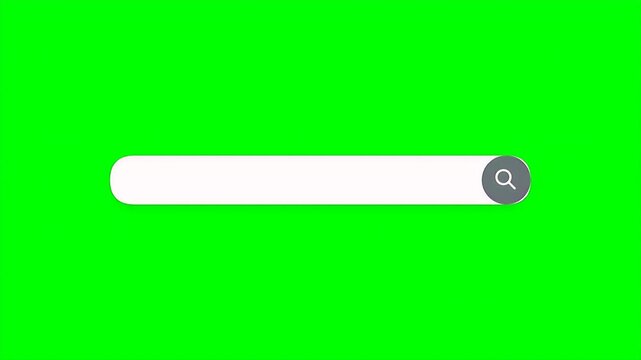 Digital search bar animation featuring a blinking text cursor and a magnifying glass icon for interface design