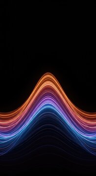 Abstract digital rendering showing overlapping energy waves creating a peak, symbolizing wave amplification and harmonic vibration, volume, resonance, signal