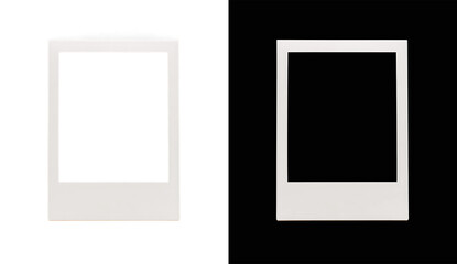 Blank instant photoframe mockup with classic white borders and empty space © Alehandro