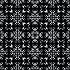 Fototapeta premium black and white flower pattern