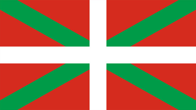 Basque Country Flag Ikurrina Vector Illustration Graphic