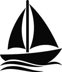 Sea Sailing Vessel Icon silhouette © Kamrul
