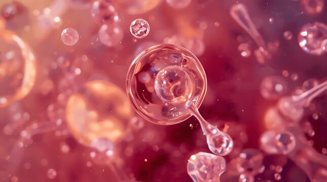Microscopic View of Human Cell and Biological Processes.