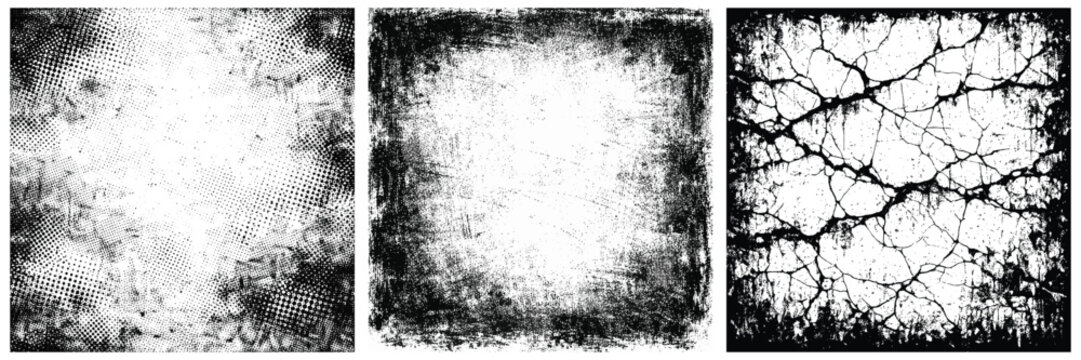 Grunge Texture Set for T Shirt &ndash; Distressed Overlay Pack with Crack, Noise, Ink and Scratch Effects