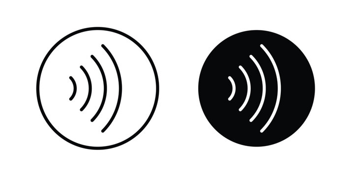 Tap to pay sign. Line and glyph solid vector collection.