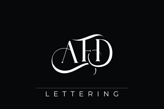AFD Elegant Monogram Logo Design With Decorative Lettering