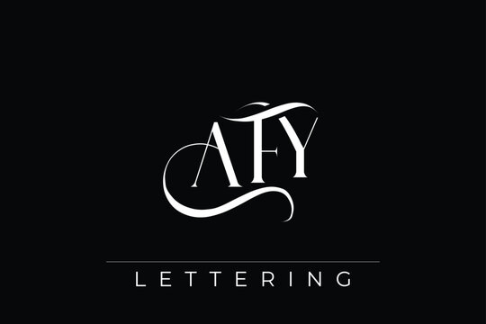 AFY Elegant Monogram Logo Design With Decorative Lettering