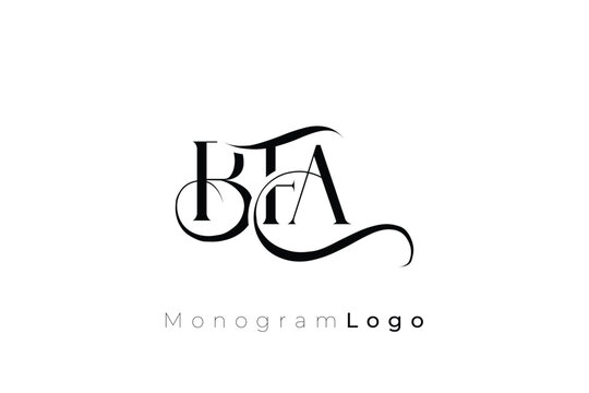 BFA Elegant Monogram Logo Design With Decorative Lettering