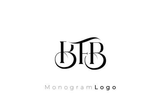 BFB Elegant Monogram Logo Design With Decorative Lettering