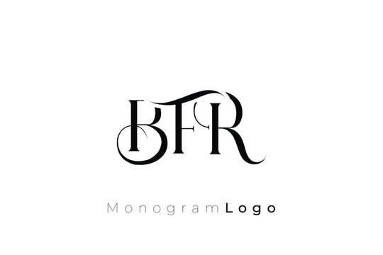 BFR Elegant Monogram Logo Design With Decorative Lettering
