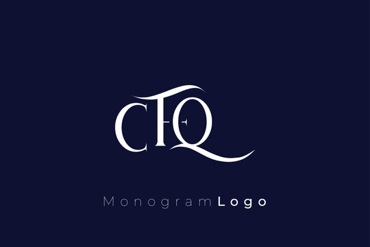 CFQ Elegant Monogram Logo Design With Decorative Lettering