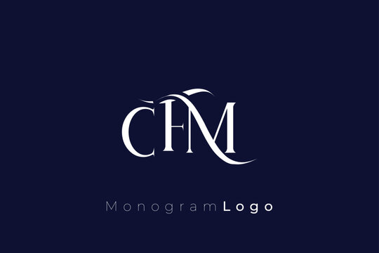 CFM Elegant Monogram Logo Design With Decorative Lettering