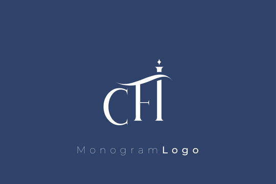 DFI Elegant Monogram Logo Design With Decorative Lettering