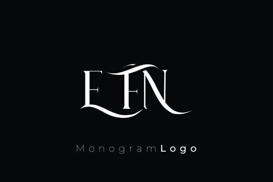 EFN Elegant Monogram Logo Design With Decorative Lettering