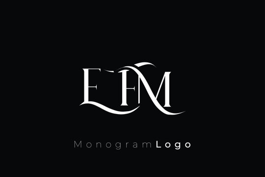 EFM Elegant Monogram Logo Design With Decorative Lettering