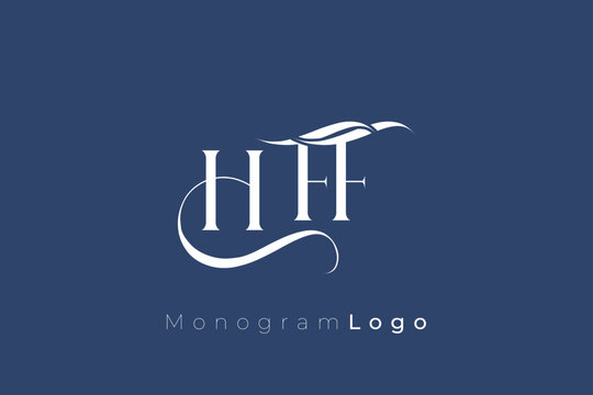 HFF Elegant Monogram Logo Design With Decorative Lettering