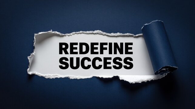 Redefine Success inspirational message for a new perspective