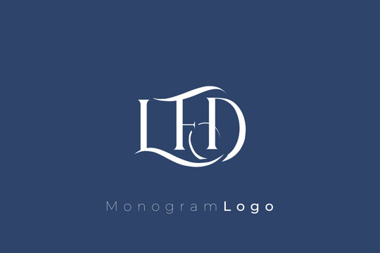 LFD Elegant Monogram Logo Design With Decorative Lettering