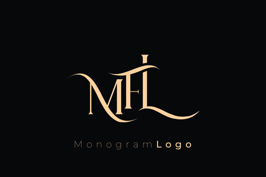 MFL Elegant Monogram Logo Design With Decorative Lettering