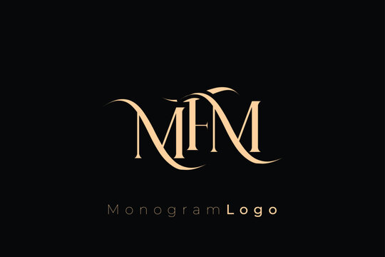 MFM Elegant Monogram Logo Design With Decorative Lettering