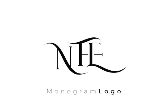 NFE Elegant Monogram Logo Design With Decorative Lettering