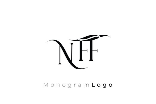 NFF Elegant Monogram Logo Design With Decorative Lettering
